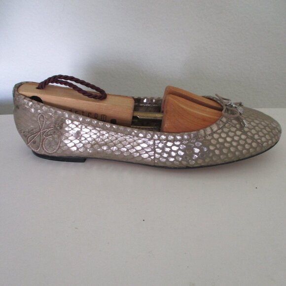 Sam Edelman "Felicia" Womens Bronze Faux Snakeskin Leather Ballet Flat-Size 6.5M - Picture 3 of 7